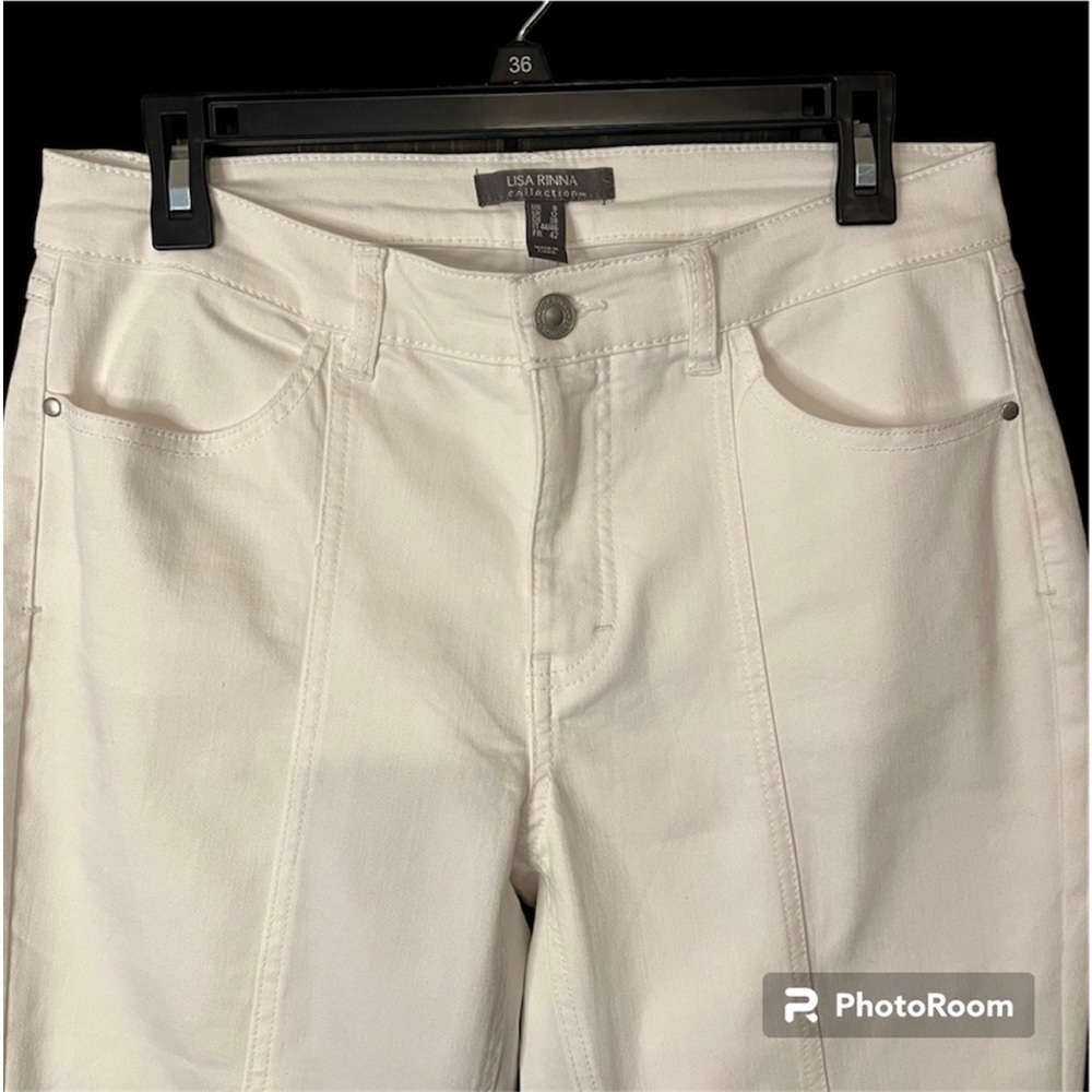 Classic High Waisted White Jeans Sz 8